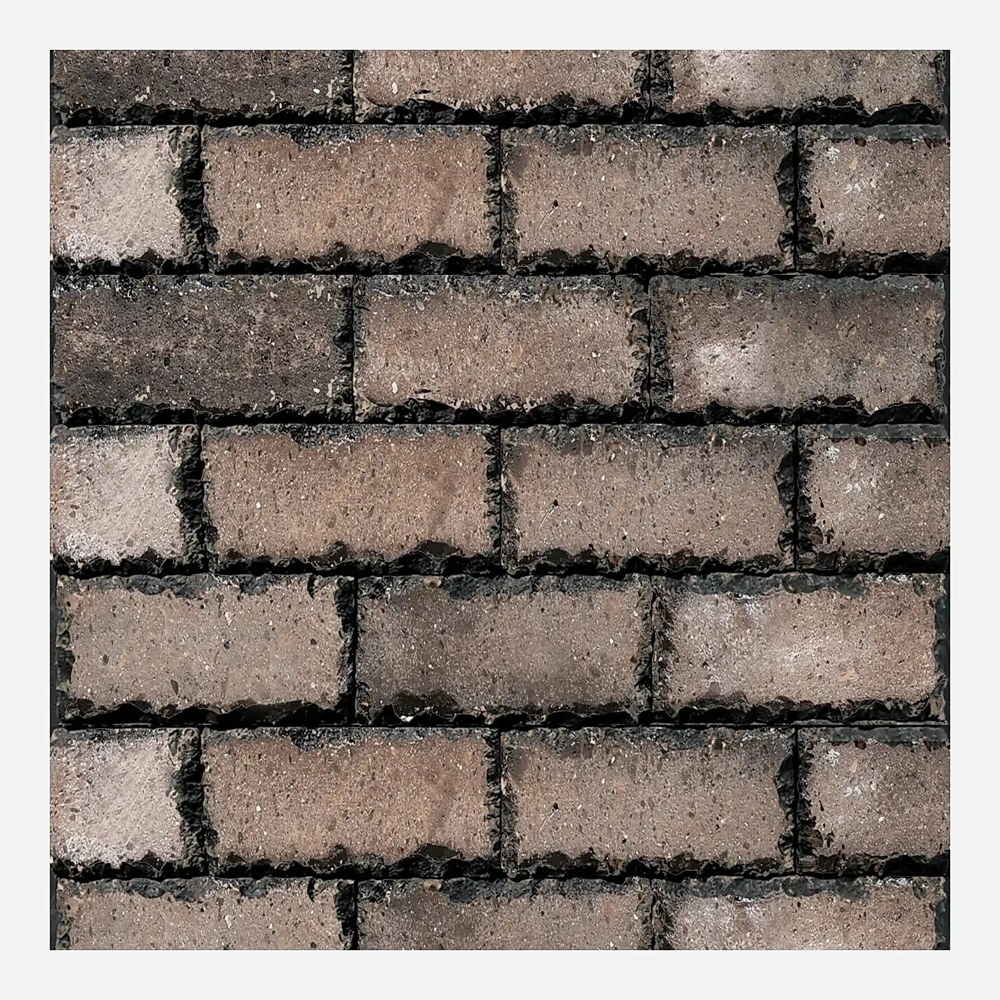 Antik Lav Taşı Kırma Tuğla Kahverengi 10x20