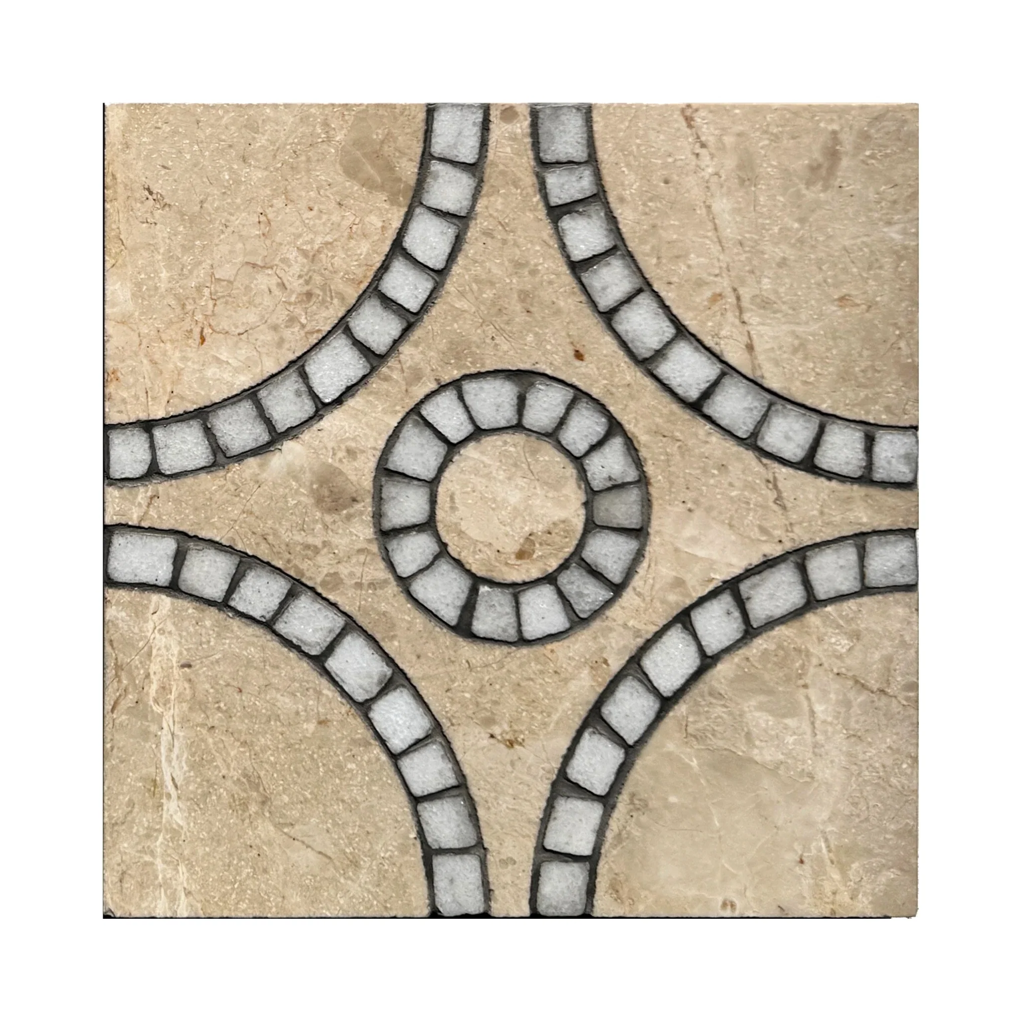 Calinda Mermer Mozaik Karo Bej