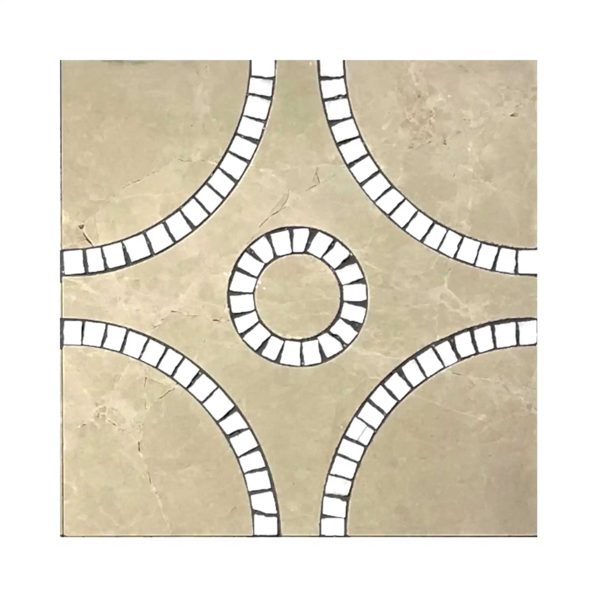 Calinda Mermer Mozaik Tile Bej Beyaz