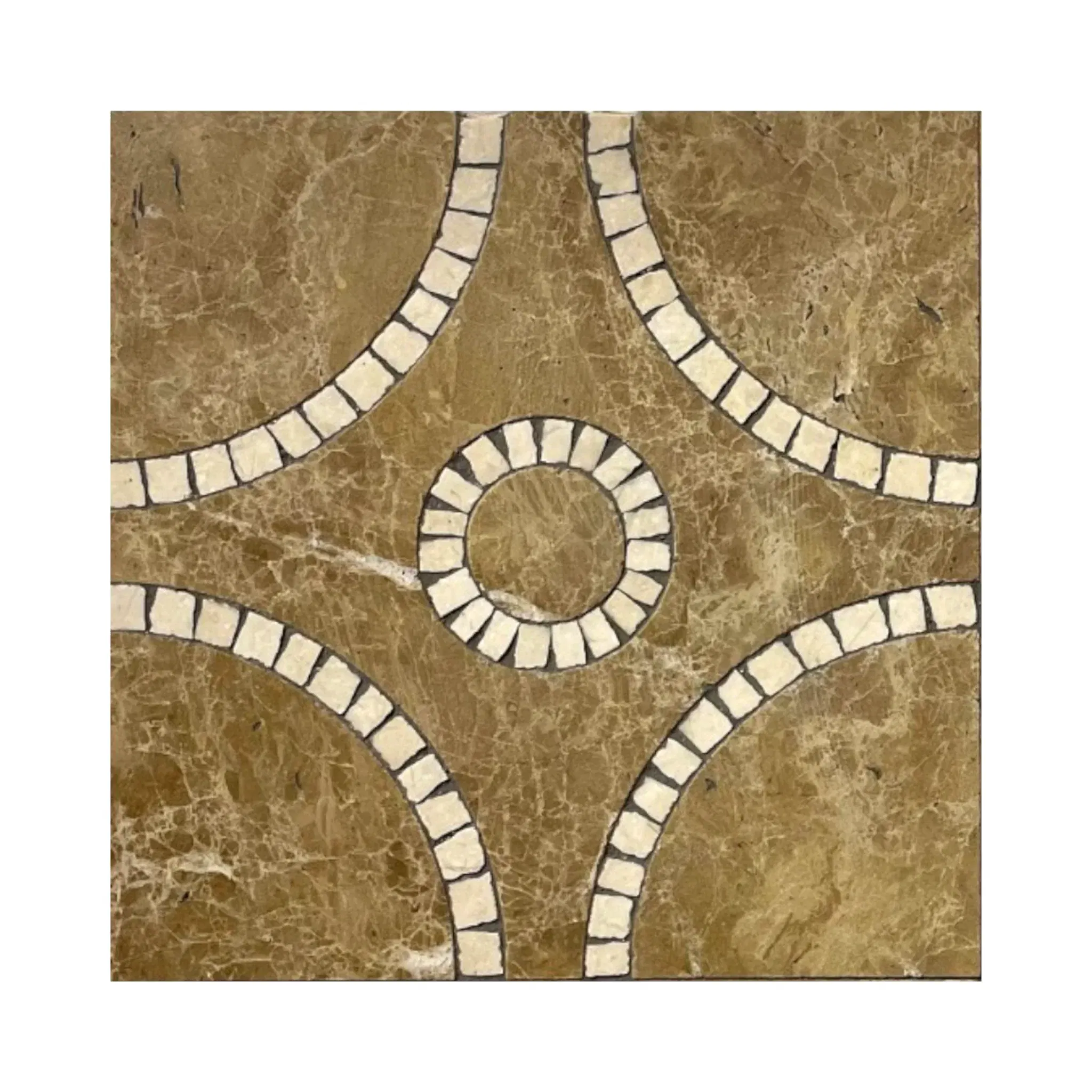 Calinda Mermer Mozaik Karo Kahverengi Mix