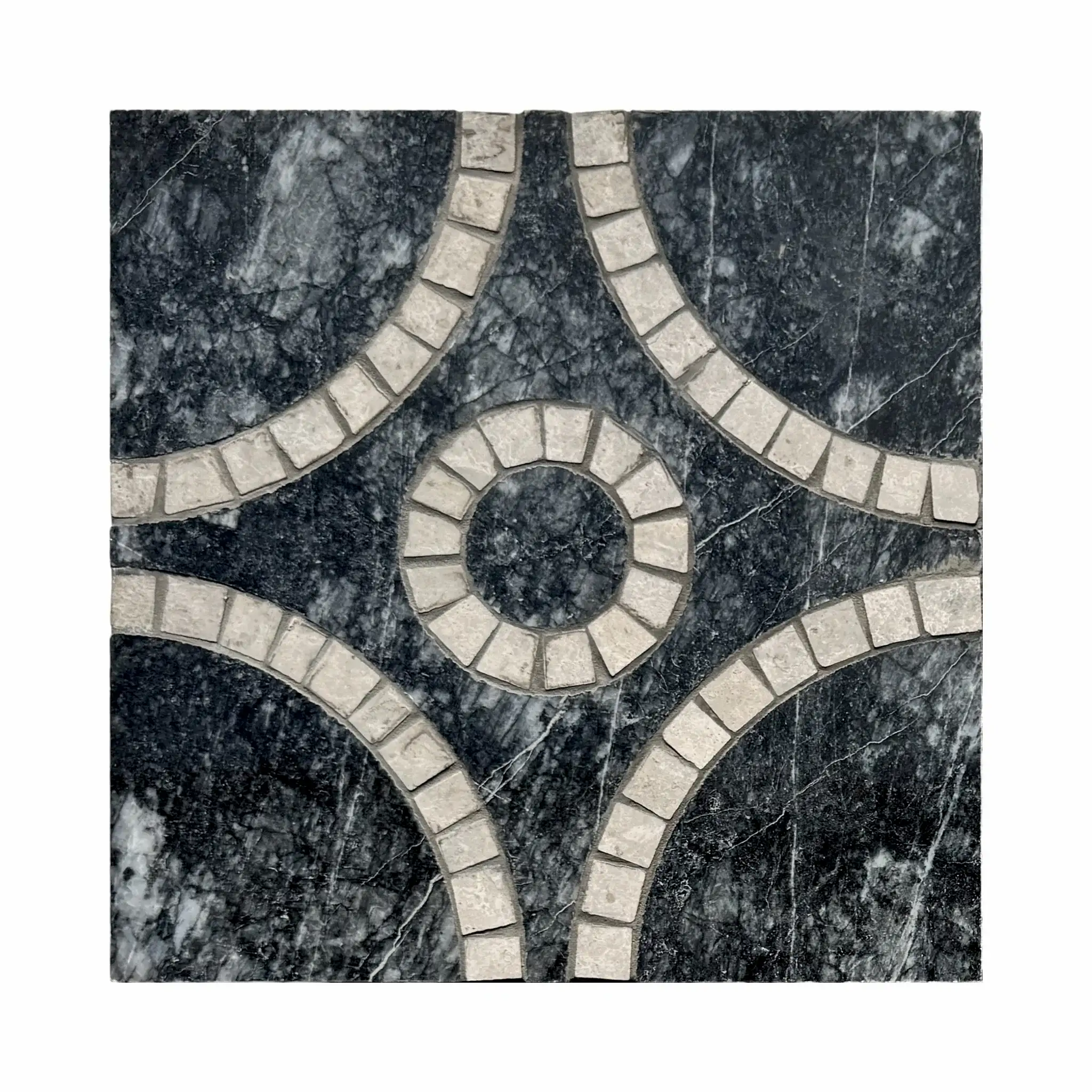 Calinda Mermer Mozaik Karo Siyah