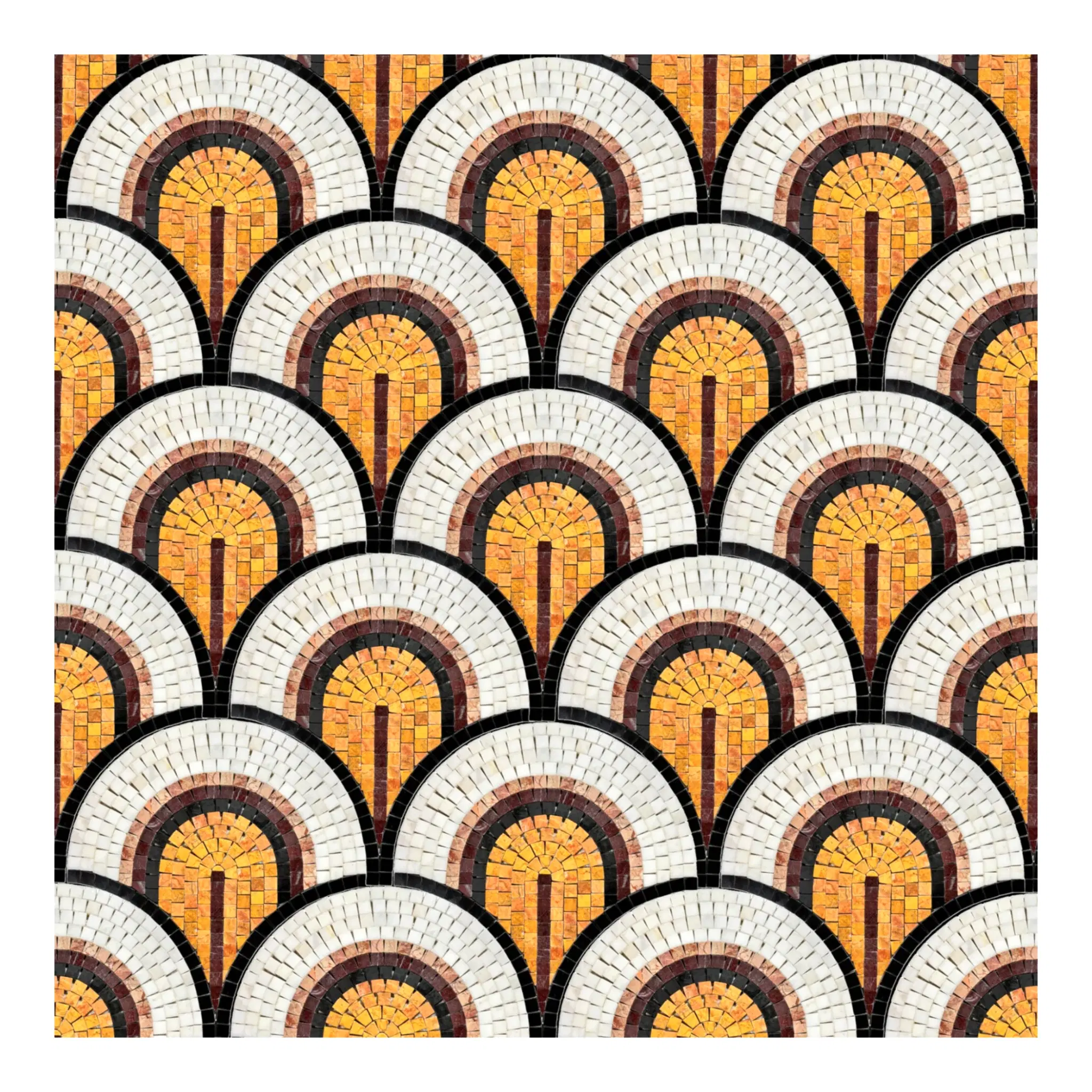 Ivory Mermer Mozaik Siyah Mix