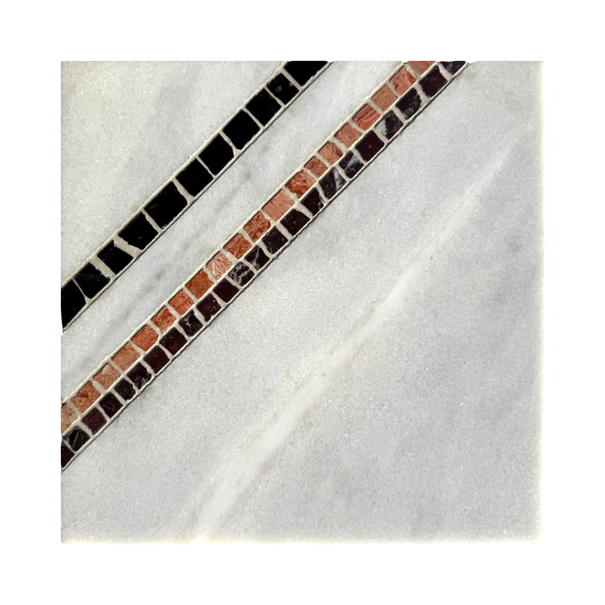 Canas'T Mermer Mozaik Karo Beyaz