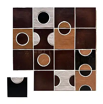 Circle Seramik Karo Kahverengi