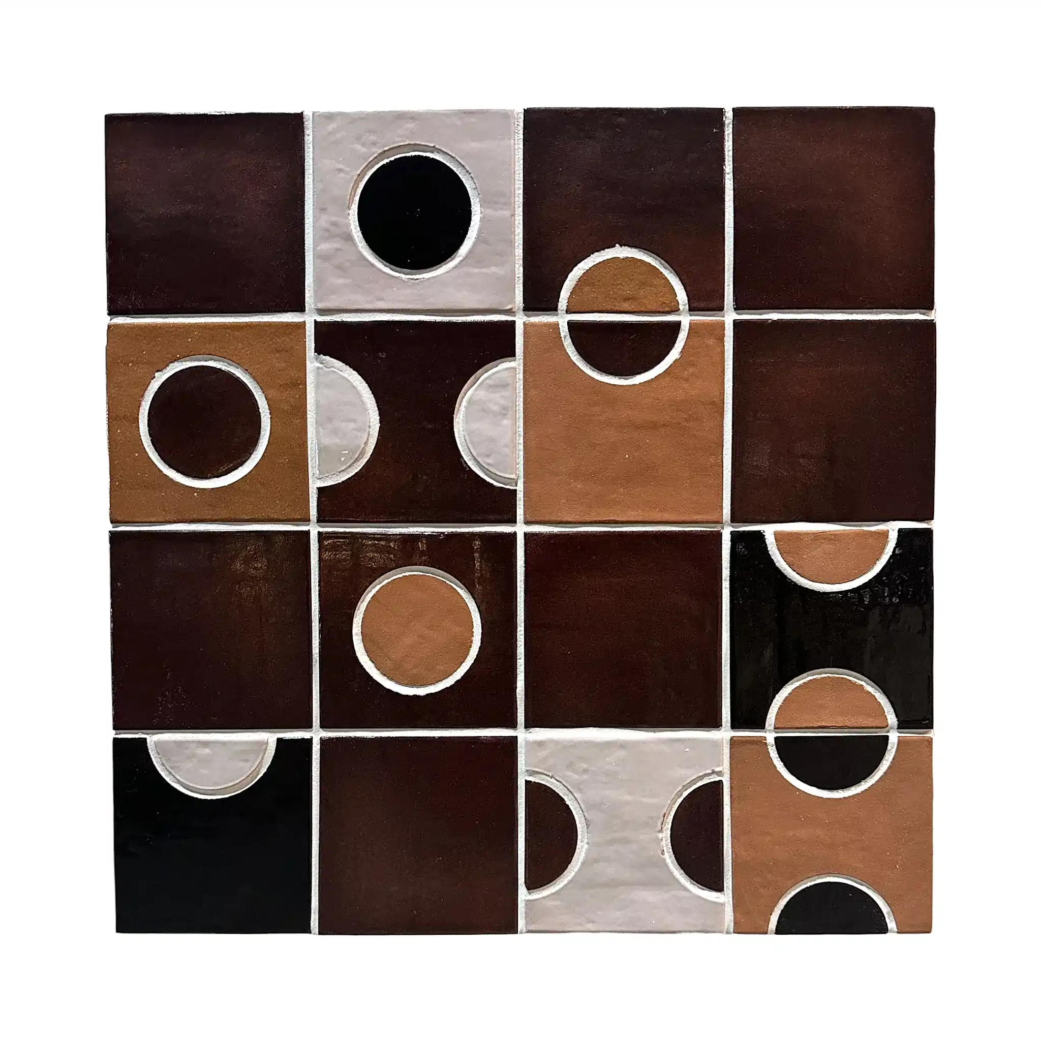 Circle Seramik Karo Kahverengi