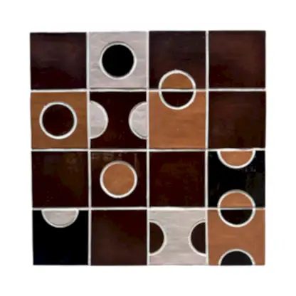 Circle Seramik Karo Kahverengi