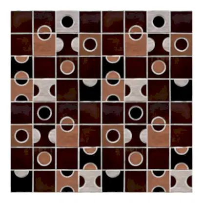 Circle Seramik Karo Kahverengi