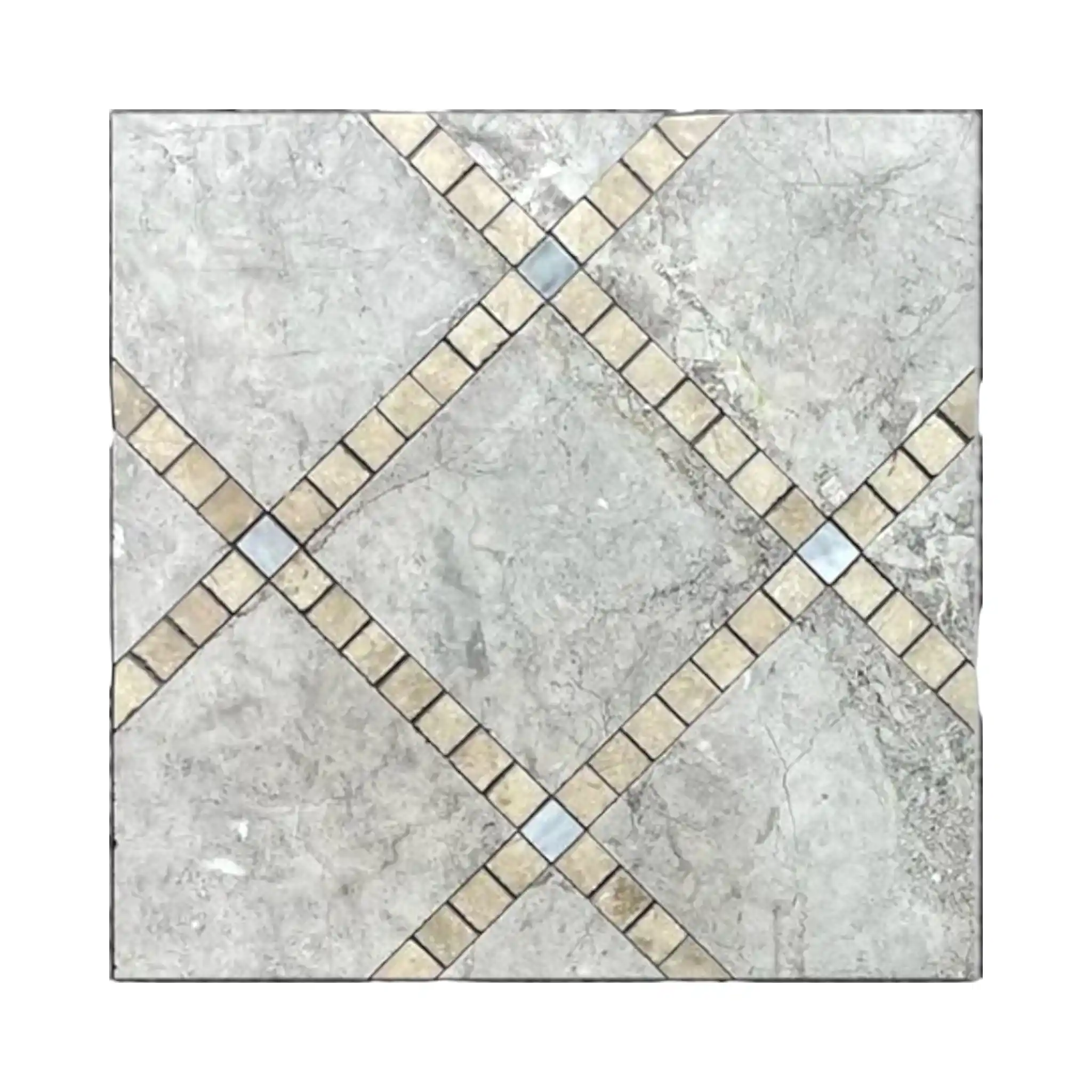 Dias Mermer Mozaik Karo Beyaz