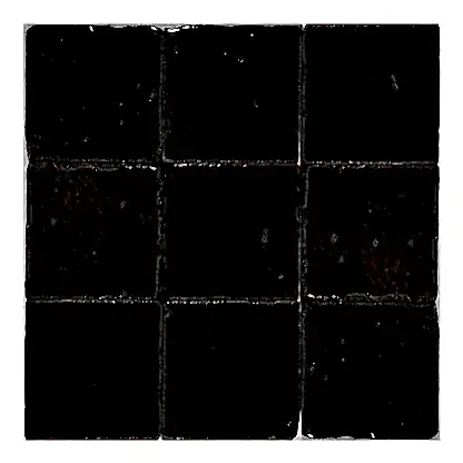 Sırlı Lav Taşı T 10x10 Siyah